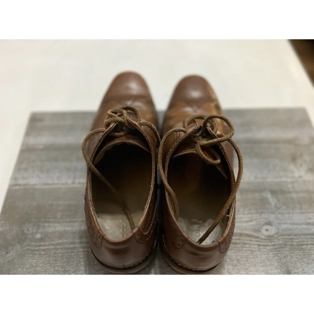 Cole Haan Grand Leather‎ Wingtip Oxford Shoes. Cognac Brown. Men's 10 M